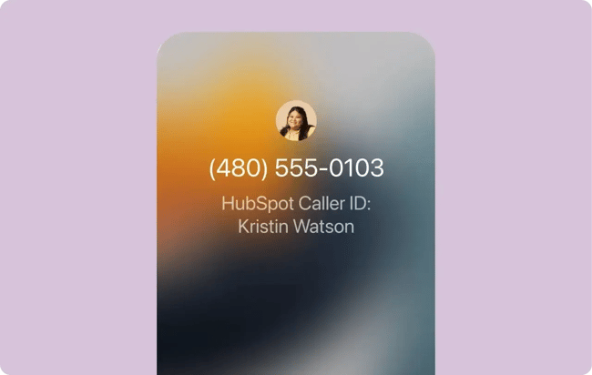 image showing customer details on hubspot’s mobile app